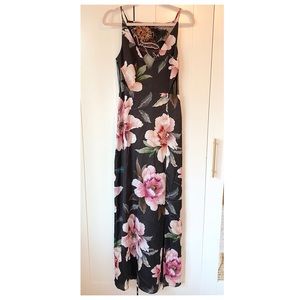 MARCIANO | BLACK FLORAL MAXI DRESS
